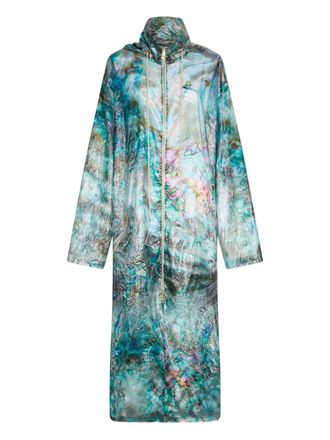 Roberto Cavalli Parka semi trasparente - Blu
