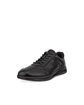 Ecco Mens Aquet Leather Shoe In Black