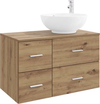 vidaXL Juego De Muebles De Ba&ntilde;o 2 Uds. Roble Artisan Vidaxl