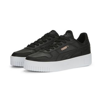Puma Sneaker PUMA CARINA STREET, Damen, Gr. 39, rosa (puma schwarz, puma schwarz, rose gold, puma wei&szlig;), Leder, Synthetik, unifarben, Schuhe Sneaker
