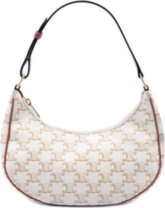 Celine Pre-owned Ava Schoudertas - Dames - Vintage Schoudertas - Beige - ONE Size - Leer - Vintage