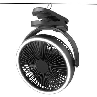 OEM Ventilador De Camping Vtizikl Con Clip, Usb, Bater&iacute;a De 6 A 21 Horas De Duraci&oacute;n, 4 Velocidades, Luz Led, Gancho Para Tienda De Campa&ntilde;a, Rotaci&oacute;n De 3
