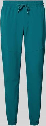 Under Armour Regular Fit Jogger mit Logo-Print Modell Vibe in Petrol, Gr&ouml;&szlig;e XXL