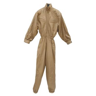 Zimmermann Pre-owned Womens Espionage Boiler Jumpsuit in Beige Leather Cotton - Size 2XS