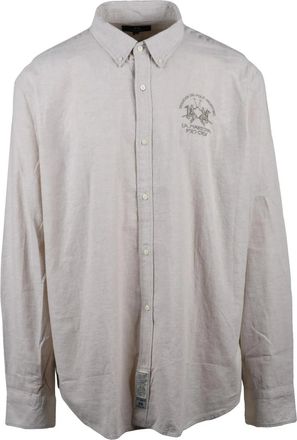 La Martina Beige Cotton Linen Shirt