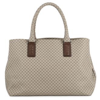 Bottega Veneta Grayish Pvc Leather Handbag Tote Bag (Pre-Owned)