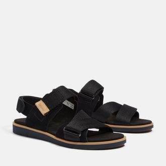 Timberland Sandale TIMBERLAND ADLEY SHORE BACKSTRAP SANDAL, Damen, Gr. 37,5, schwarz (blk suede), Leder, Synthetik, Schuhe Sandale