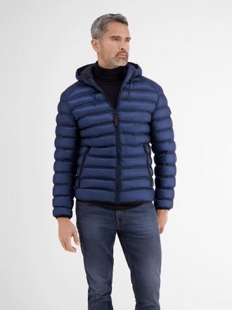 Lerros Steppjacke LERROS LERROS Steppblouson mit Kapuze, Herren, Gr. XXL, blau (tiefblau), 100% Nylon, Jacken Steppjacke