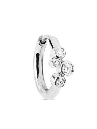 Maria Black 14kt white gold Elena diamond huggie earring - Silver