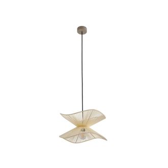 Lindby Lindby - L&aacute;mpara Para Exterior valdorin En Blanco De Textura, Tela, Tejido, Seda