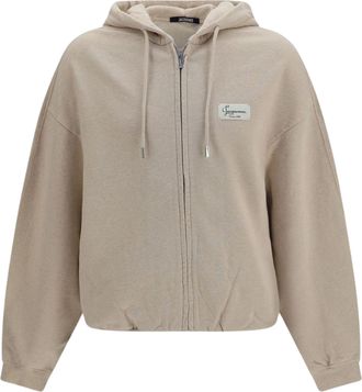Jacquemus Beige La Montagne Cotton Hoodie Sweatshirt