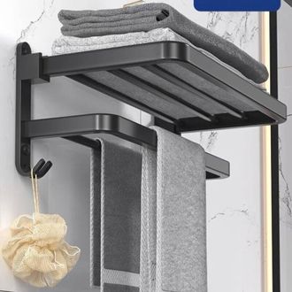 OEM Toallero Plegable De 60 Cm Para Ba&ntilde;o, Estante Para Toallas, Soporte De Pared Para Toallas - Crezuo