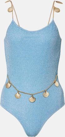 Os&eacute;ree Os&eacute;ree Lumi&egrave;re embellished swimsuit