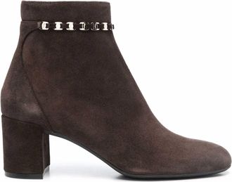 Ferragamo Womens Ghila Suede Ankle Boots In Brown