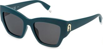 Furla SFU891 08UE Womens Sunglasses Blue Size 54