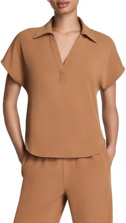 Spanx Oversize Short Sleeve Collared Shirt in Maplewood at Nordstrom, Size X-Large