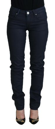 Acht Womens Skinny Jeans Dark Wash - Dark Blue Cotton - Size 26 (Waist)