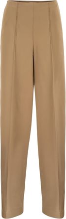 Max Mara Mxpfiacre Gerade geschnittene Hose aus technischem Stretch-Jersey