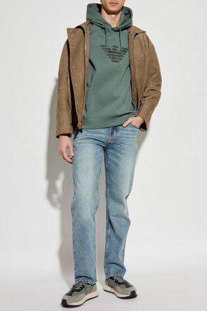 Emporio Armani Jeans With Tapered Legs, Mens, Blue