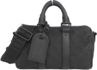 Louis Vuitton Vintage, unisex, Zwart, ONE Size, Leer, Pre-owned Vintage Handtas