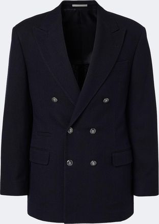 Brunello Cucinelli Herringbone wool and cotton blazer
