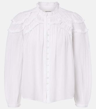 Isabel Marant Christa ruffled cotton-blend blouse
