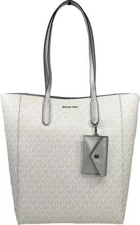 Michael Kors Tassen, Dames, Grijs, ONE Size, Leer, Stijlvolle leren tas met kaarthouder