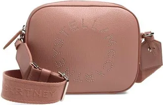 Stella McCartney Small Stud Logo Faux Leather Camera Bag in Tawny Rose at Nordstrom