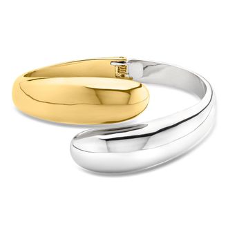 Ross-Simons Silver and 14kt Gold-Plated Bypass Bracelet