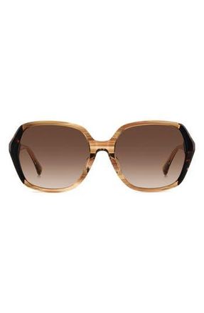 Kate Spade New York 57mm ellery butterfly sunglasses in Horn Beige at Nordstrom Rack