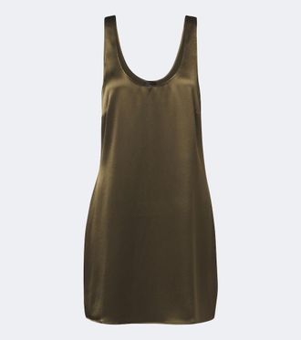 Leset Barb satin minidress