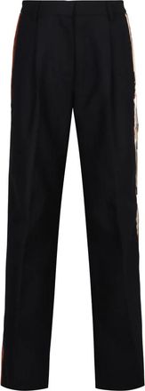 Dries Van Noten Wool Pants - Dames - Straight fit broeken - Zwart - 2XS - Wol - Broeken