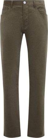 Giorgio Armani 5-Pocket Corduroy Broek - Heren - Straight fit broeken - Groen - W34 - Katoen - Broeken