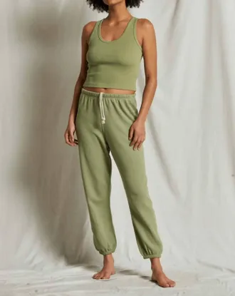 perfectwhitetee Jhonny Sweatpant In Oil Green