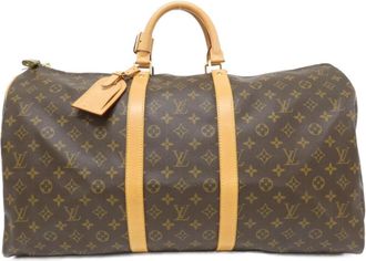 Louis Vuitton Marron Coated Canvas Boston Bag (Pre-Owned)
