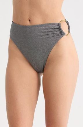 Vitamin A Lolita Shimmer High Waist Bikini Bottoms in Twilight at Nordstrom Rack, Size X-Small