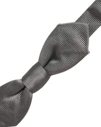 Dolce & Gabbana Silk Bow Tie - Gray