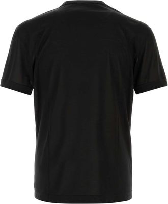 Dolce & Gabbana Mens Black Silk T-Shirt Nero Exterior: Maglieria Sweater