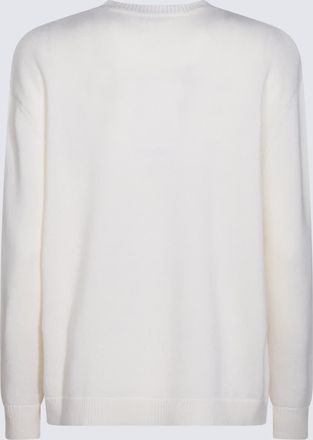 Max Mara White Wool Plata Knitwear