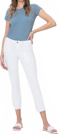 Flying Monkey Mid Rise Crop Jeans In White