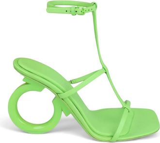 Ferragamo Elina T-Strap Gancini Sandals, Size 10 C