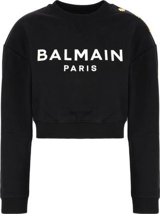 Balmain Stijlvolle Sweatshirt voor Mannen - Dames - Sweatshirts - Zwart - M - Katoen - Hoodies & sweatvesten