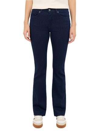 Mustang Bootcut-Jeans MUSTANG Damen Style Shelby Slim Boot, Damen, Gr. 24, L&auml;nge 30, 841 dunkelblau, 99% Baumwolle, 1% Elasthan, bootcut fit, Jeans Bootcut-Je