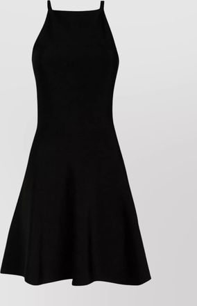 Prada skirt flare halter neckline sleeveless dress