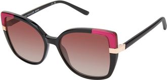 ANN TAYLOR ATP928 Polarized C01 Womens Sunglasses Black Size 52