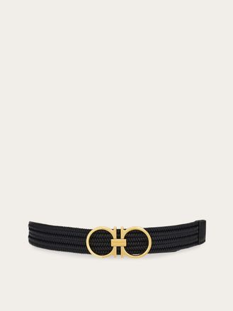 Ferragamo Uomo Cintura fissa Gancini Nero