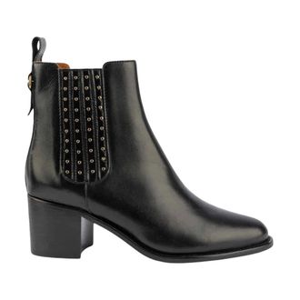Maison Toufet Schoenen, Dames, Zwart, 38 EU, Leer, Laars Cécilia