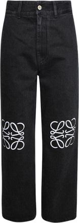 Loewe Anagram wide-leg jeans - women - Cotton - M - Black