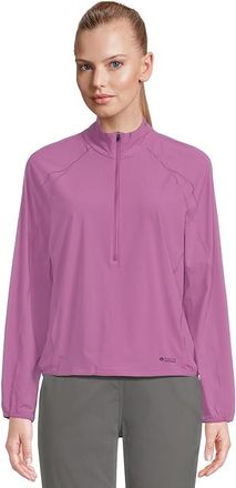 Mountain Hardwear Sunshieldtm Half Zip Womens Clothing Lilac Glow : SM, Elastane/Nylon