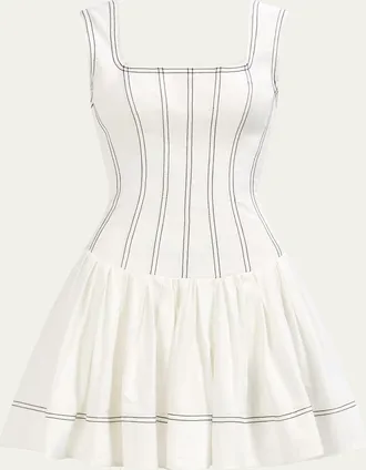Aje Parallel Poplin Mini Dress
